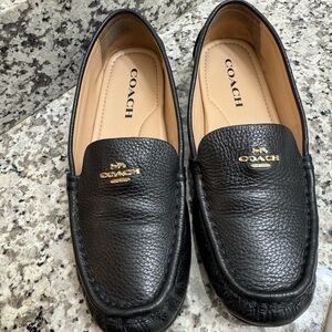 Coach Black Leather Women's Loafers Size 6.5